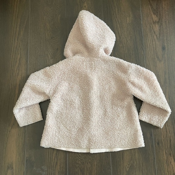 Zara knitwear toddler baby pink furry jacket size 18-24 months - Picture 4 of 4